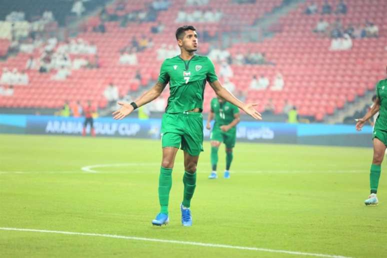 Brasileiro comemora o gol marcado no EAU (Foto: Divulgação)