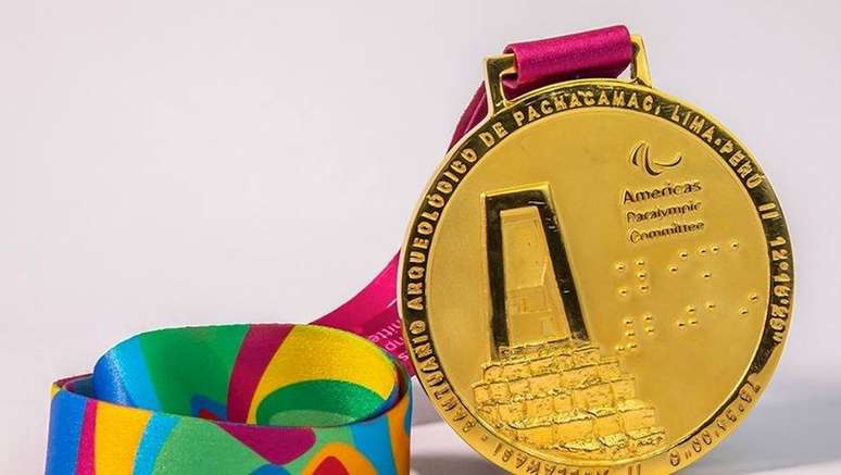 Medalha de ouro que será entregue aos atletas vencedores nos Jogos Parapan-americanos vai contar com a imagem do Santuário Arqueológico de Pachacamac, local histórico do Peru