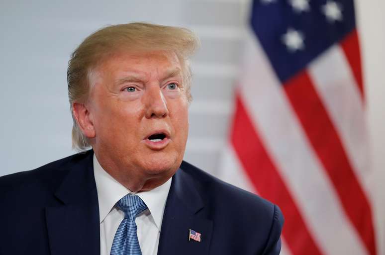 Donald Trump, presidente dos EUA, durante cúpula do G7 em Biarritz, França, 25/08/2019. REUTERS/Carlos Barria 