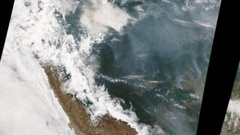 Fumaça de incêndios na Amazônia pode ser vista do espaço