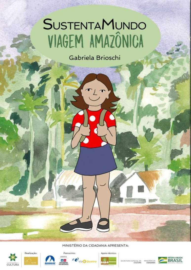O livro 'SustentaMundo - Viagem Amazônica' tem selo FSC - papel misto produzido a partir de fontes responsáveis - e pode ser baixado em três idiomas gratuitamente, além de possuir audiobook de todos os capítulos para que crianças ouçam a história.