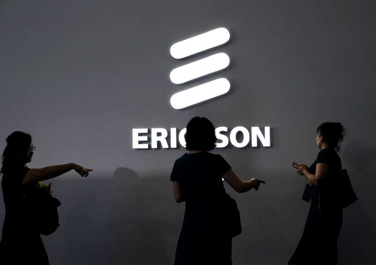 Logotipo da Ericsson fotgorafo durante o Mobile World Congress (MWC), em Xangai, China. 28/6/2019. REUTERS/Aly Song