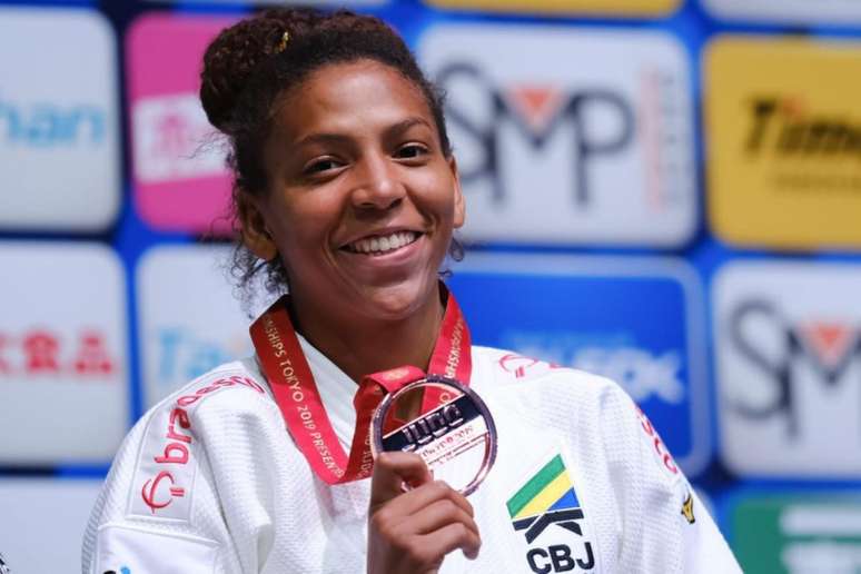 Rafaela Silva conquistou a terceira medalha individual em Mundiais (Foto:Roberto Castro/rededoesporte.gov.br)