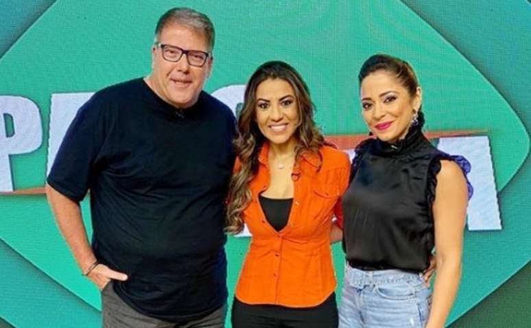 Luciano Faccioli, Duda Rodrigues e Gisele Alves: trio faz apresenta ao vivo o Papo em Dia na Rede Brasil