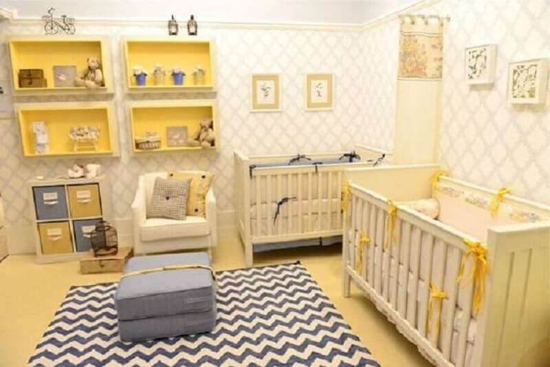 5. Evite usar o tapete felpudo cinza para decoração de quarto infantil – Foto: Andreza Goulart