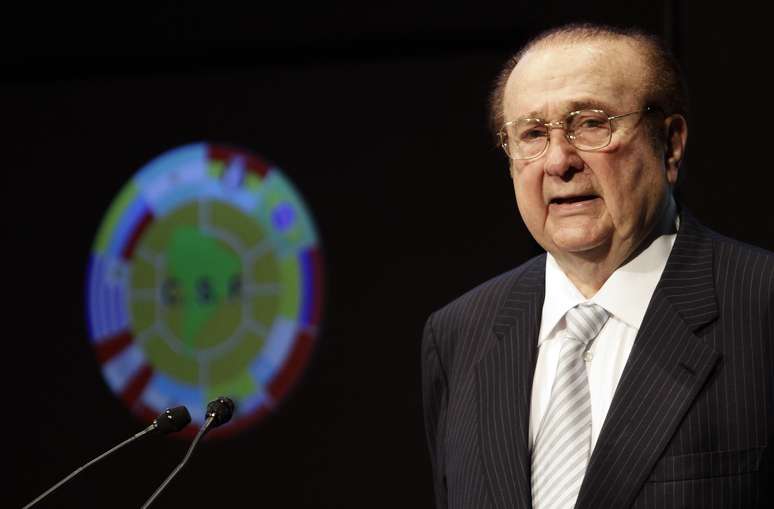 Ex-presidente da Conmebol Nicol&aacute;s Leoz 
21/12/2012
REUTERS/Mario Valdez