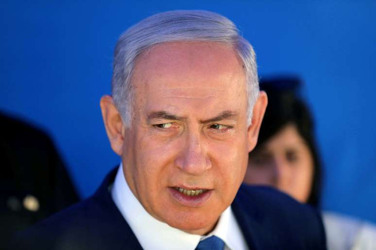 Primeiro-ministro de Israel, Benjamin Netnyahu, durante evento em Jerusalém
27/08/2019  Abir Sultan/Pool via REUTERS