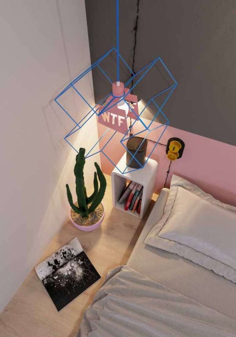 36. Pendentes aramados modernos para quarto fashion &ndash; Por: Pinterest