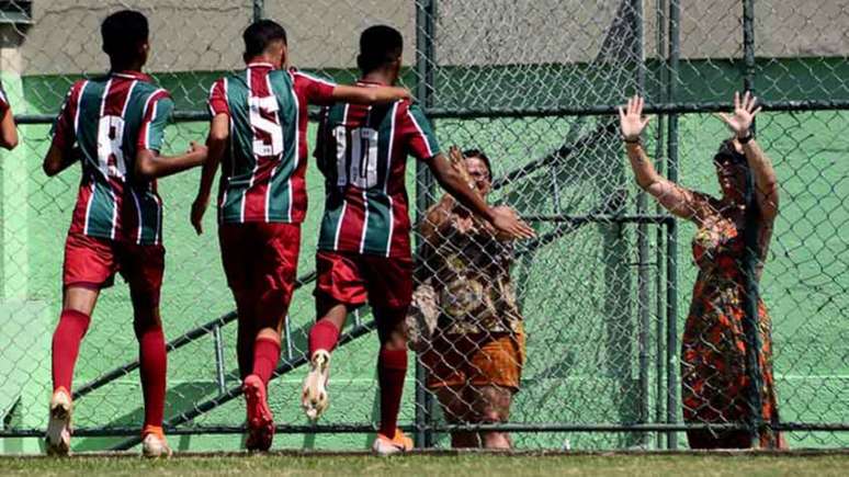 Rafael comemora o gol da classificação do Flu para a semifinal na Copa da Amizade (MAILSON SANTANA/FLUMINENSE FC.)