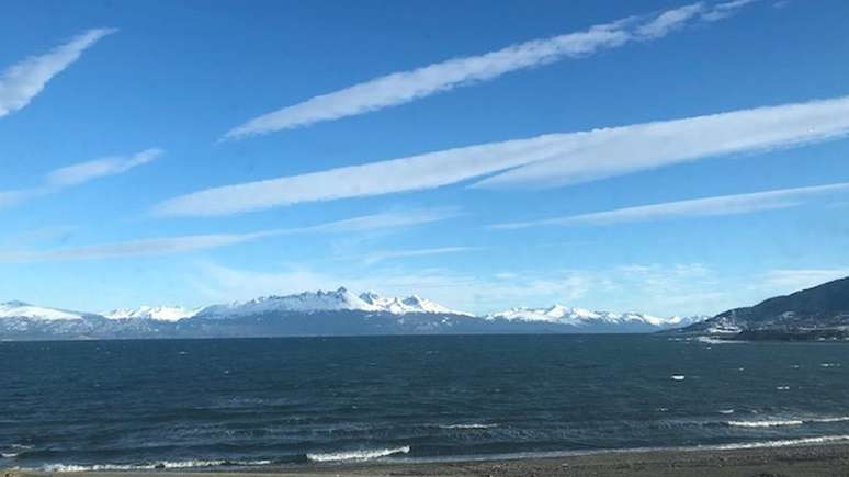 O canal de Beagle, do lado argentino, onde chefs querem impedir o desembarque da indústria do salmão de cativeiro