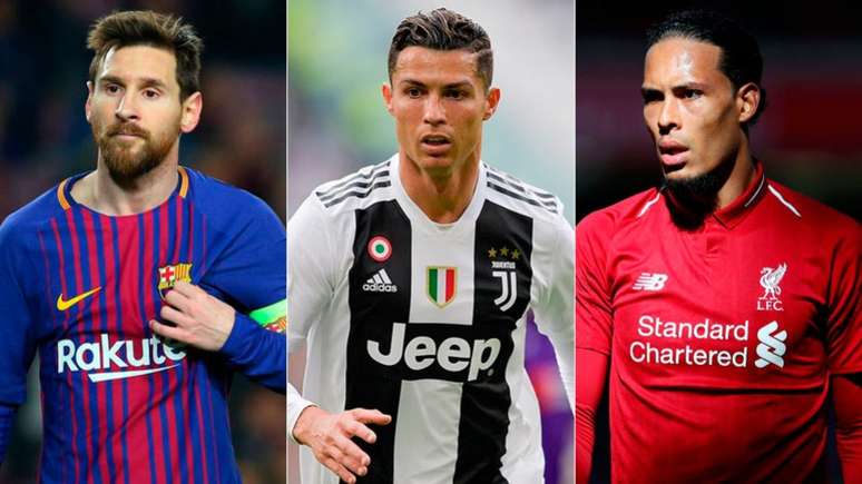 Messi, Ronaldo e Van Dijk são os finalistas do prêmio de melhor do