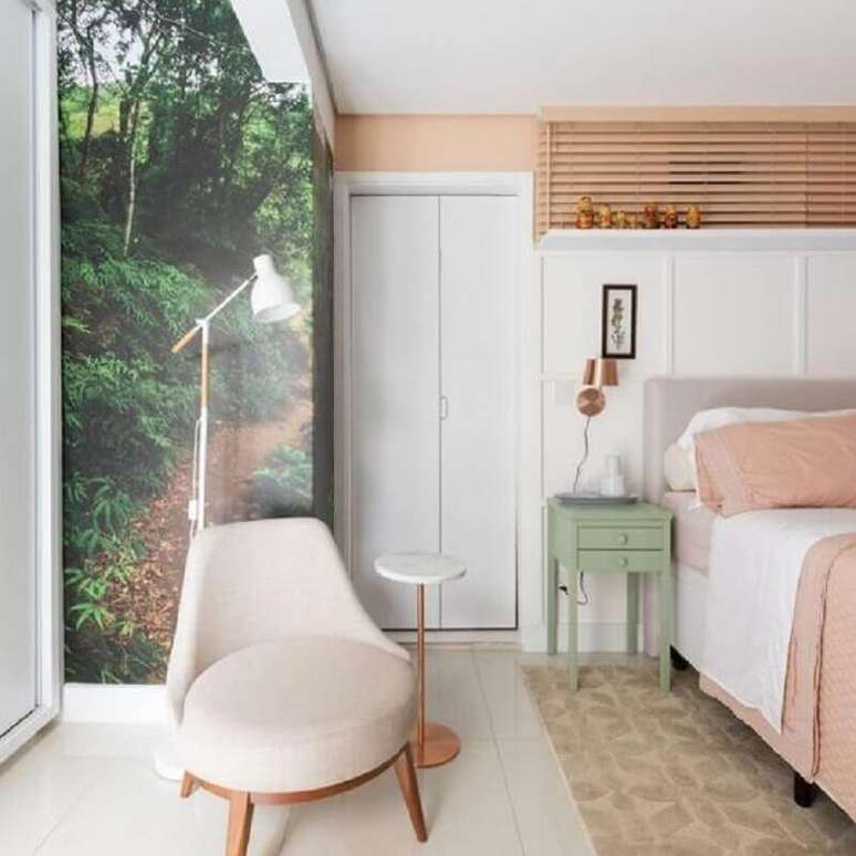 7. Para um quarto compacto invista em modelos de poltrona pequena para quarto – Foto: DeCora para Vida