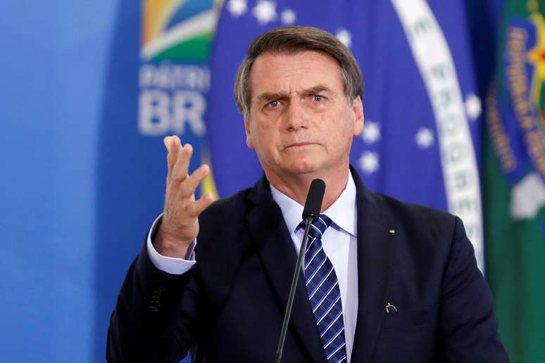 Presidente Jair Bolsonaro durante cerimônia no Palácio do Planalto
29/08/2019 REUTERS/Adriano Machado