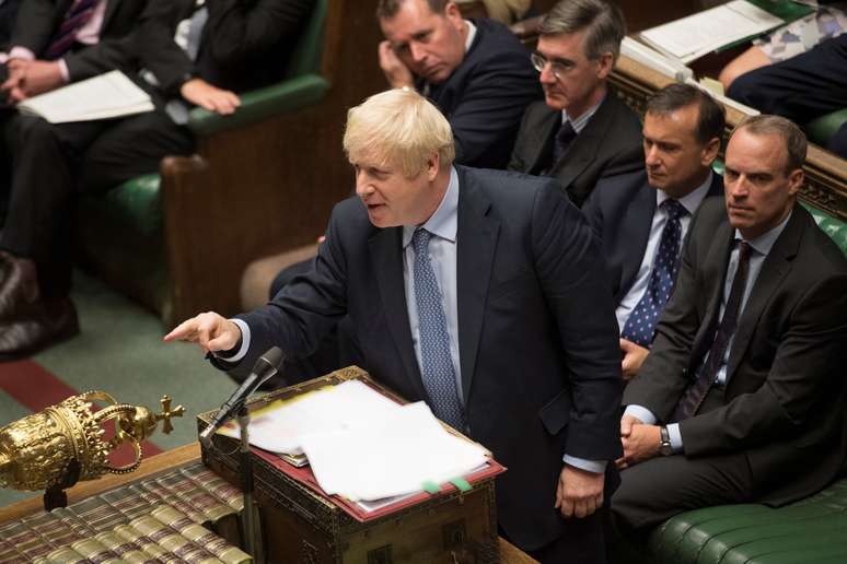 Premiê Boris Johnson fala na Câmara dos Comuns
04/09/2019
Parlamento do Reino Unido/Jessica Taylor/Handout via REUTERS 