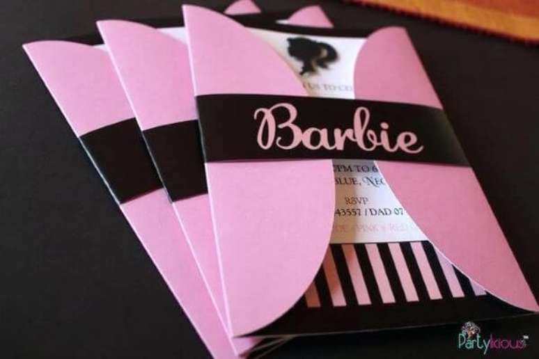 27. Convite para festa da barbie – Por: Partylicious