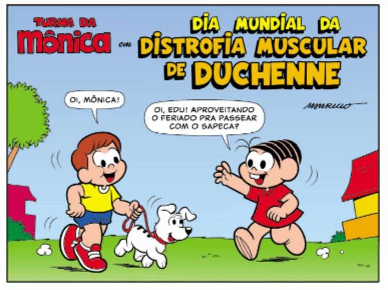 Terceira edição da revista da 'Turma da Mônica' sobre distrofia de Duchenne celebra o dia mundial da doença.