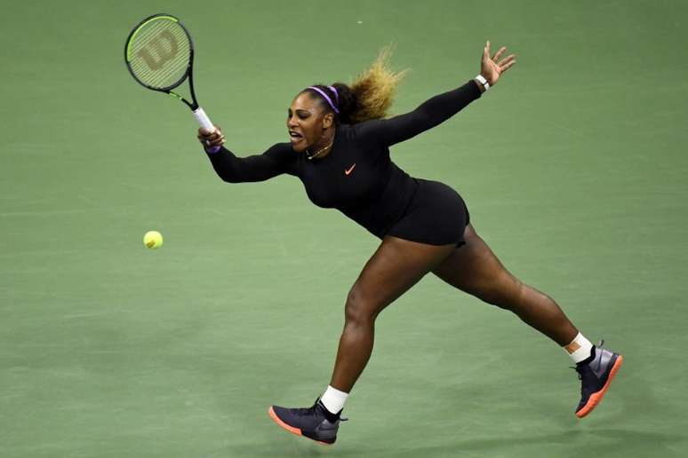 Serena Williams durante partida do Aberto dos EUA
05/09/2019
Danielle Parhizkaran-USA TODAY Sports