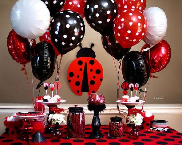 30. Detalhes em joaninhas para festa ladybug – Por: Pinterest