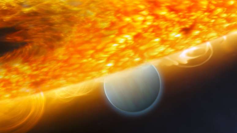 O HD189733b, eclipsado por sua estrela, é candidato a ter o clima mais extremo conhecido em qualquer planeta