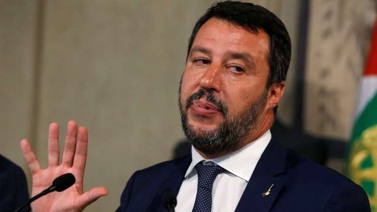 Matteo Salvini rompeu a alian&ccedil;a de seu partido, o Liga Norte, com o Movimento 5 Estrelas em agosto passado, causando a queda do primeiro governo de Conte