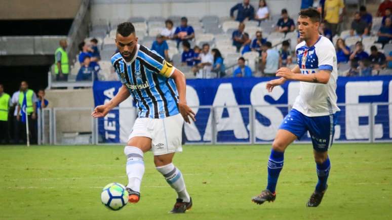 O último duelo entre os "Reis de Copas" em BH, deu Grêmio, no Brasileiro de 2018- (Dudu Macedo/Fotoarena)