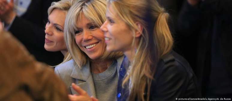 Tiphaine Auzière ao lado da sua mãe, Brigitte Macron