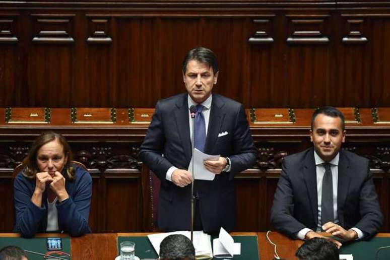 Giuseppe Conte discursa na Câmara dos Deputados, em 9 de setembro de 2019