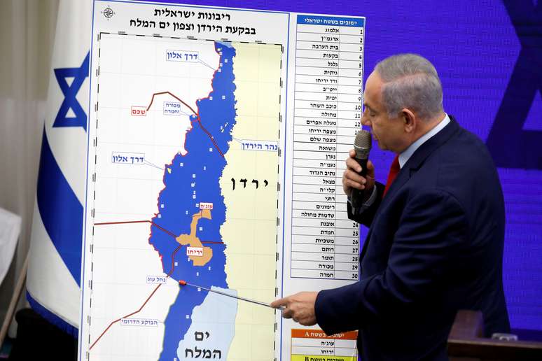 Premiê de Israel, Benjamin Netanyahu, durante pronunciamento em Ramat Gan, perto de Tel Aviv
10/09/2019
REUTERS/Amir Cohen