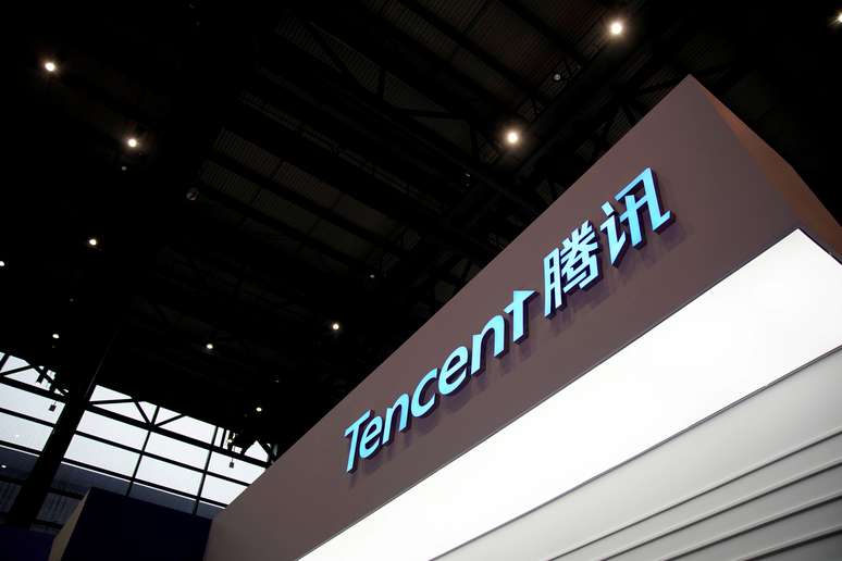 Logotipo da Tencent visto durante o quarto World Internet Conference, na China. 3/12/2017. REUTERS/Aly Song