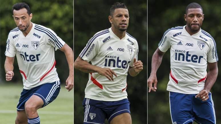 Trio são-paulino foi liberado para procurar novo clube durante a pausa para a Copa América (Foto: Lancepress!)