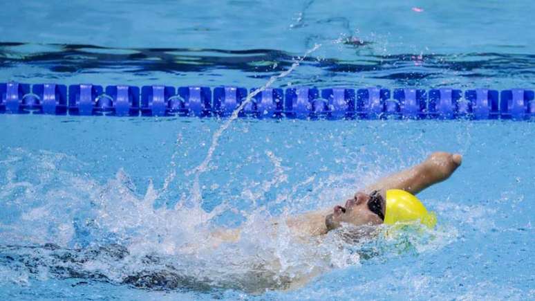 Brasil, com Daniel Dias, ficou em quinto no revezamento 4x50m medley (Foto: Ale Cabral/CPB)