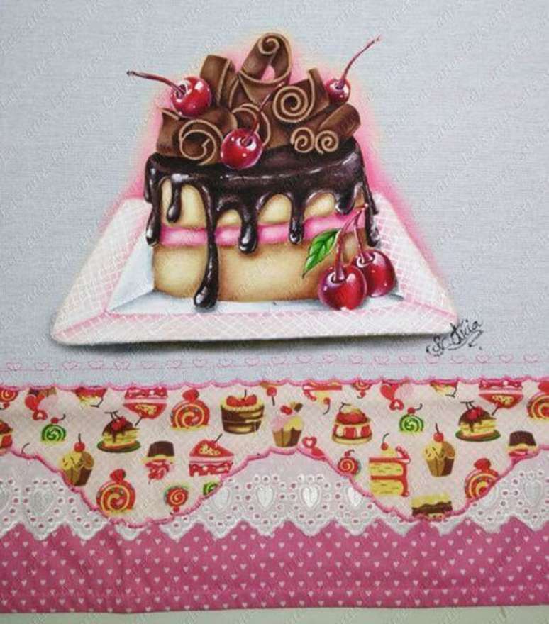 9. Como fazer pintura em pano de prato &ndash; Por: Pinterest