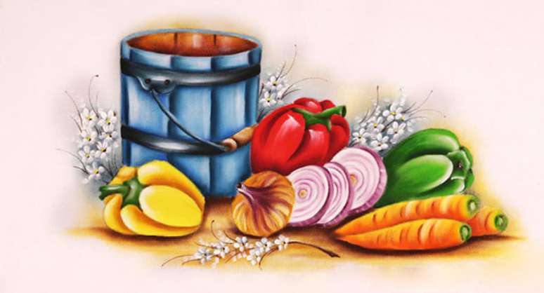 50. Veja a pintura em pano de prato passo a passo para ter lindas pe&ccedil;as &ndash; Por: Escola de pintura