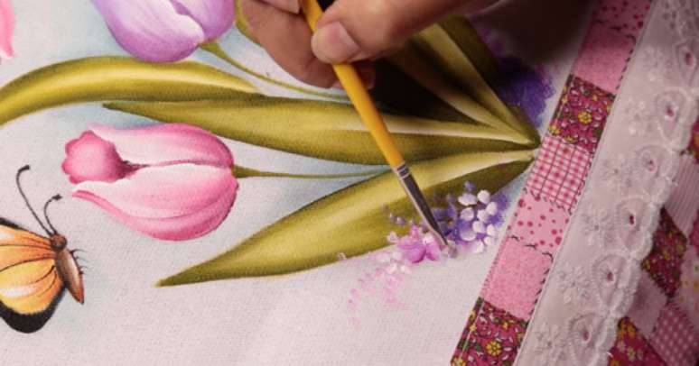 54. Pintura em pano de prato passo a passo com detalhes lindos &ndash;