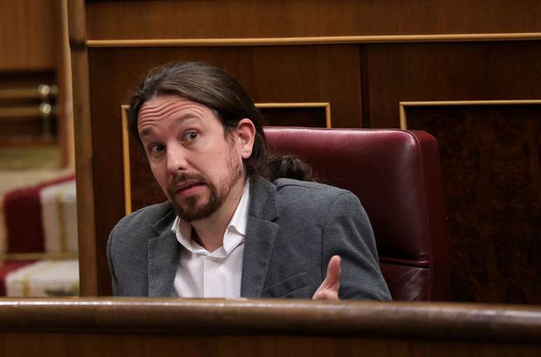 Líder do Podemos, Pablo Iglesias, durante sessão do Plenário
11/09/2019
REUTERS/Sergio Perez