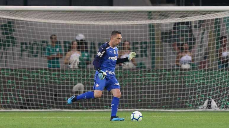 Fernando Prass foi titular do Palmeiras no jogo contra o Fluminense (Foto: Cesar Greco/Palmeiras)