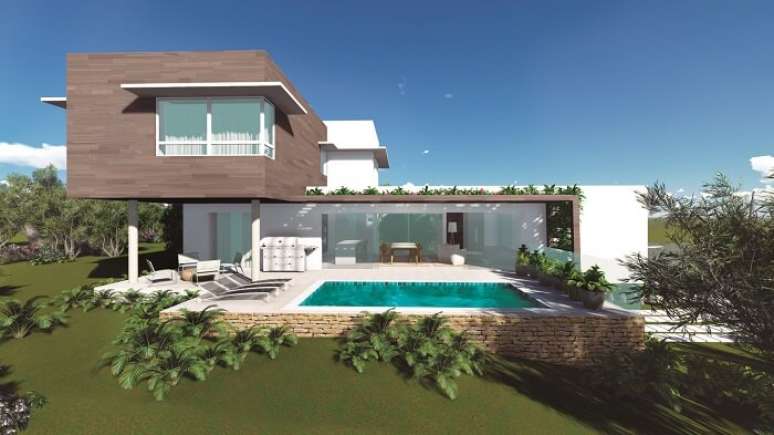 9. Arquitetura deslumbrante com piscina. Projeto por Renata Matos