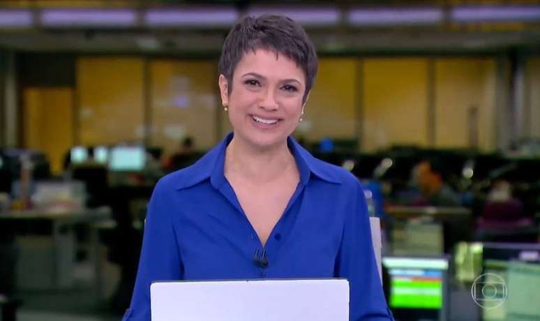 Sandra Annenberg ao se despedir do 'Jornal Hoje'.