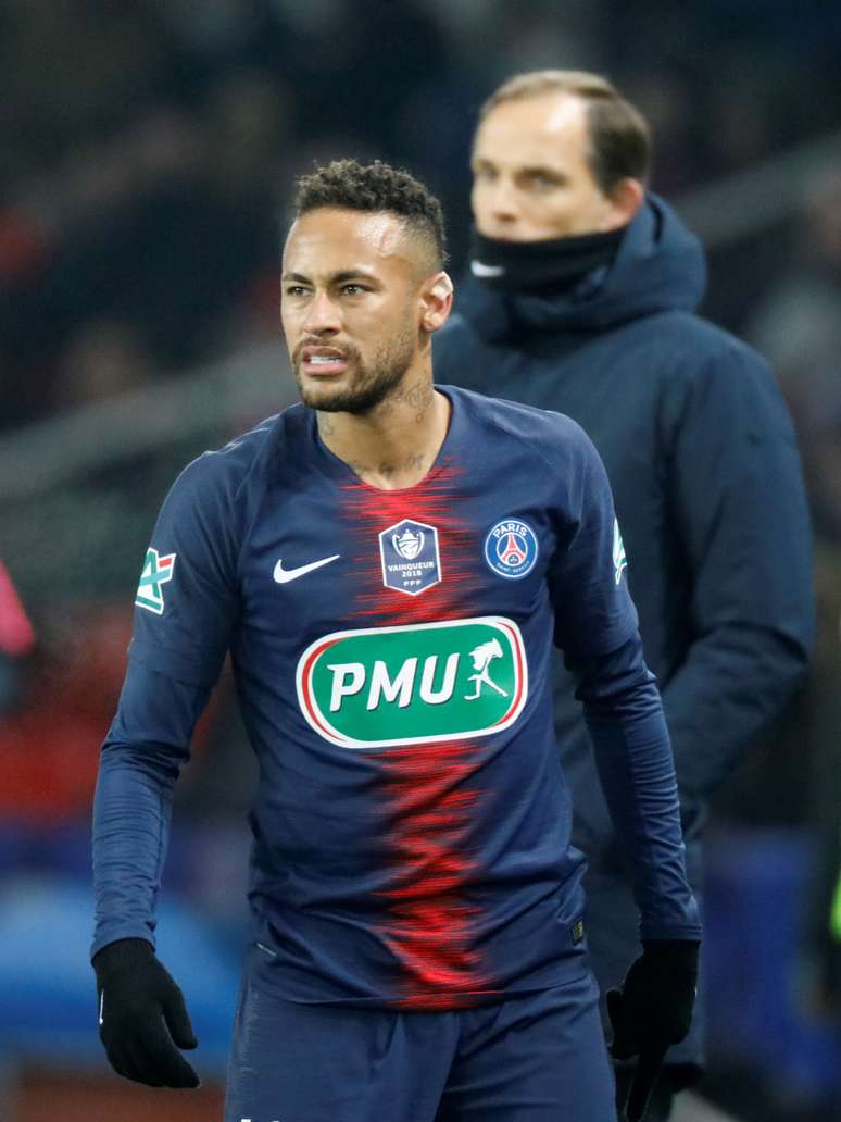 O atacante Neymar em campo pelo PSG