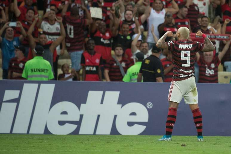 Gol de Gabriel Barbosa deu a liderança do primeiro turno para o Flamengo (Foto: Alexandre Vidal/Flamengo)