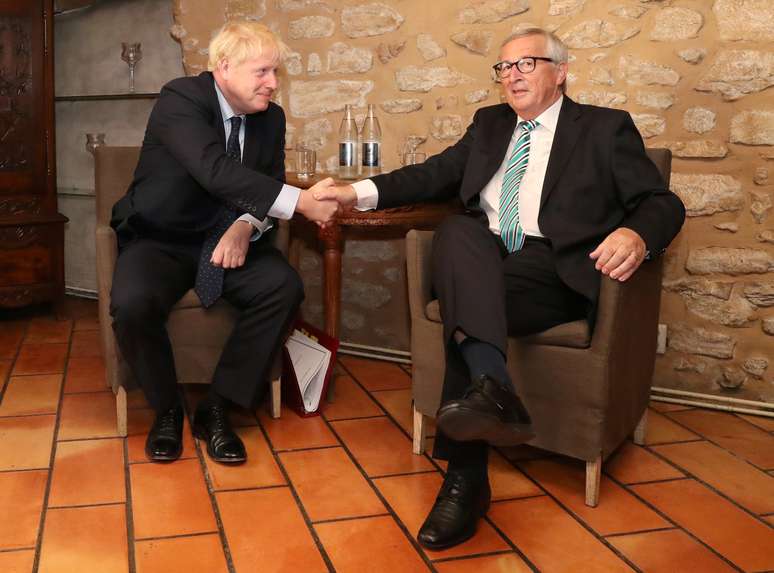 Premiê britânico, Boris Johnson, e chefe da Comissão Europeia, Jean-Claude Juncker, durante encontro em Luxemburgo
16/09/2019
REUTERS/Yves Herman