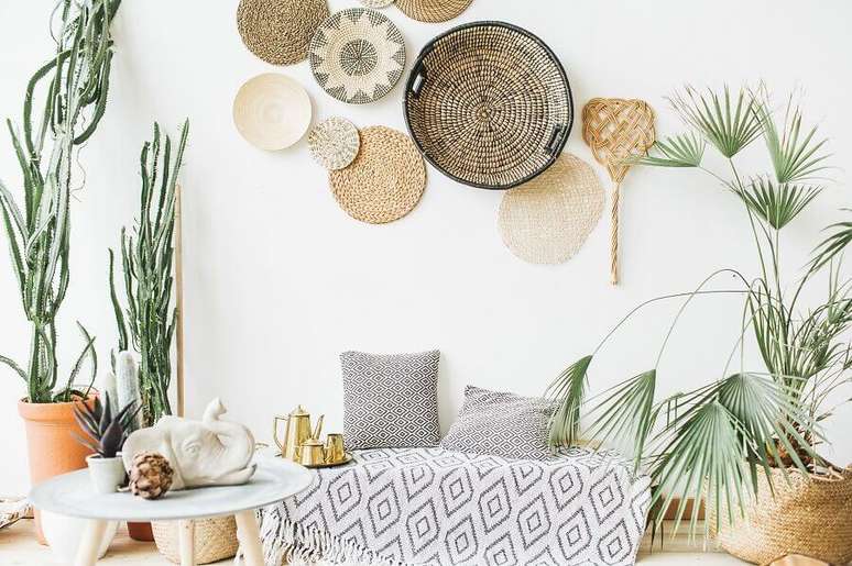 11. Decoração clean para sala com elementos naturais – Foto: Habitissimo