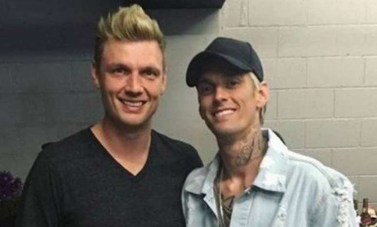 Os irmãos Nick e Aaron Carter.