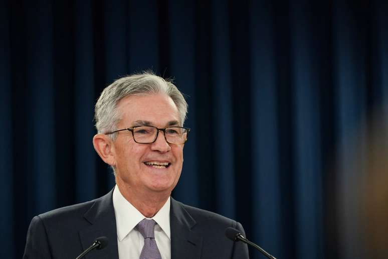 Chairman do Federal Reserve, Jarome Powell, participa de entrevista coletiva em Washington após decisão sobre juro
18/09/2019
REUTERS/Sarah Silbiger