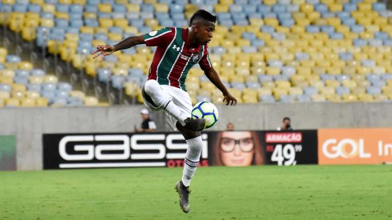 Kelvin em ação no único jogo com a camisa tricolor, no clássico contra o Botafogo (Foto: Mailson Santana/Fluminense)