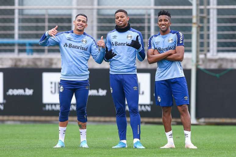 Luciano em treino do Grêmio (Foto: Lucas Uebel/Grêmio FBPA)