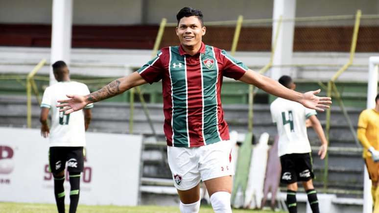 Evanilson comemora mais um gol, o nono no Campeonato Brasileiro Sub-20 (Foto: Maílson Santana/Fluminense)