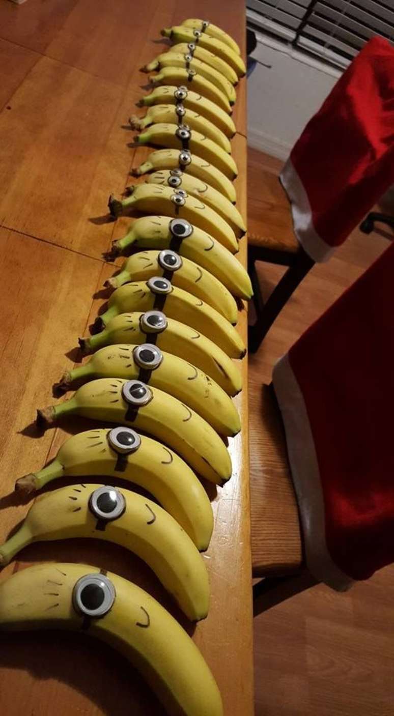 33. Para uma festa dos Minions mais saudável, as bananas são ótimas opções. Foto: Pinterest