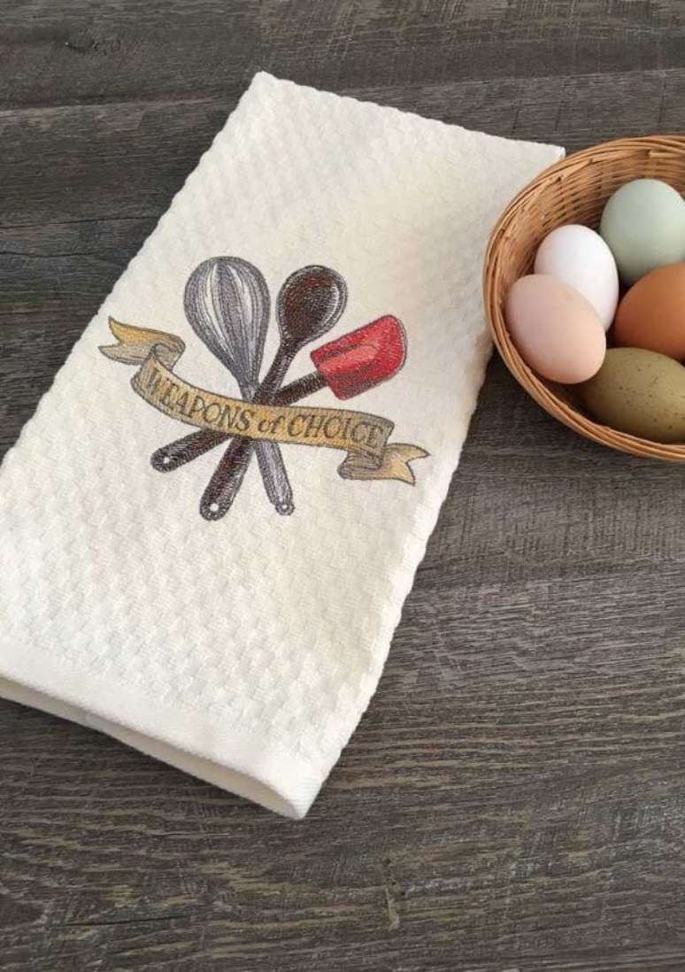 Pano de Prato Cozinha Bordados Com Desenhos Variados Grandes Utensilio  Decoração Ótima Qualidade em Promoção na Americanas