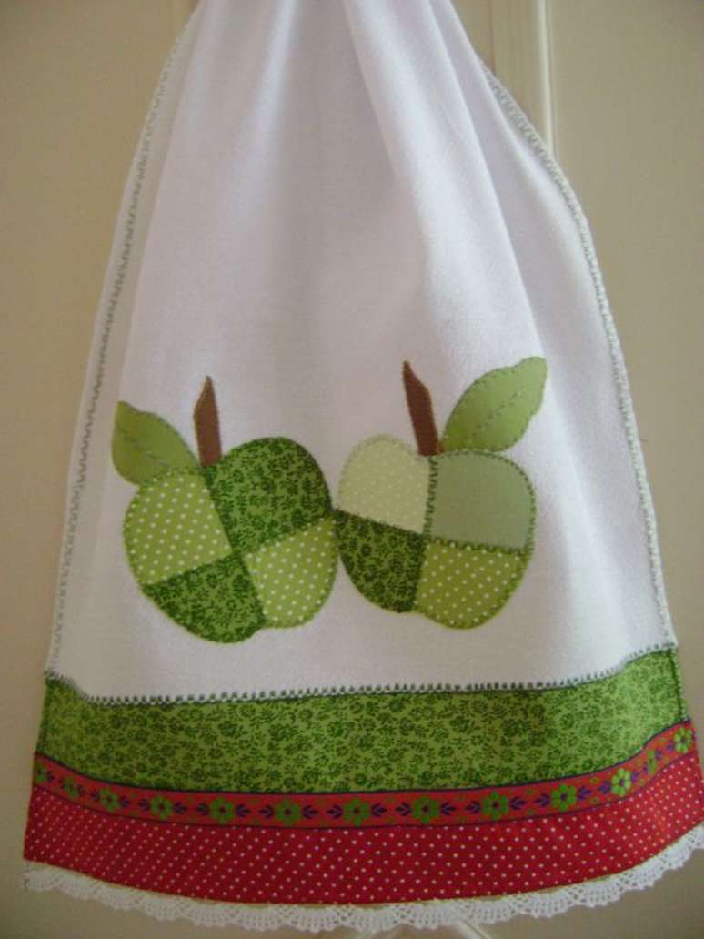 58. Fa&ccedil;a desenhos simples de pano de prato bordado com patchwork &ndash; Por: Pinterest